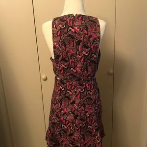 Bright pink side cutout party dress